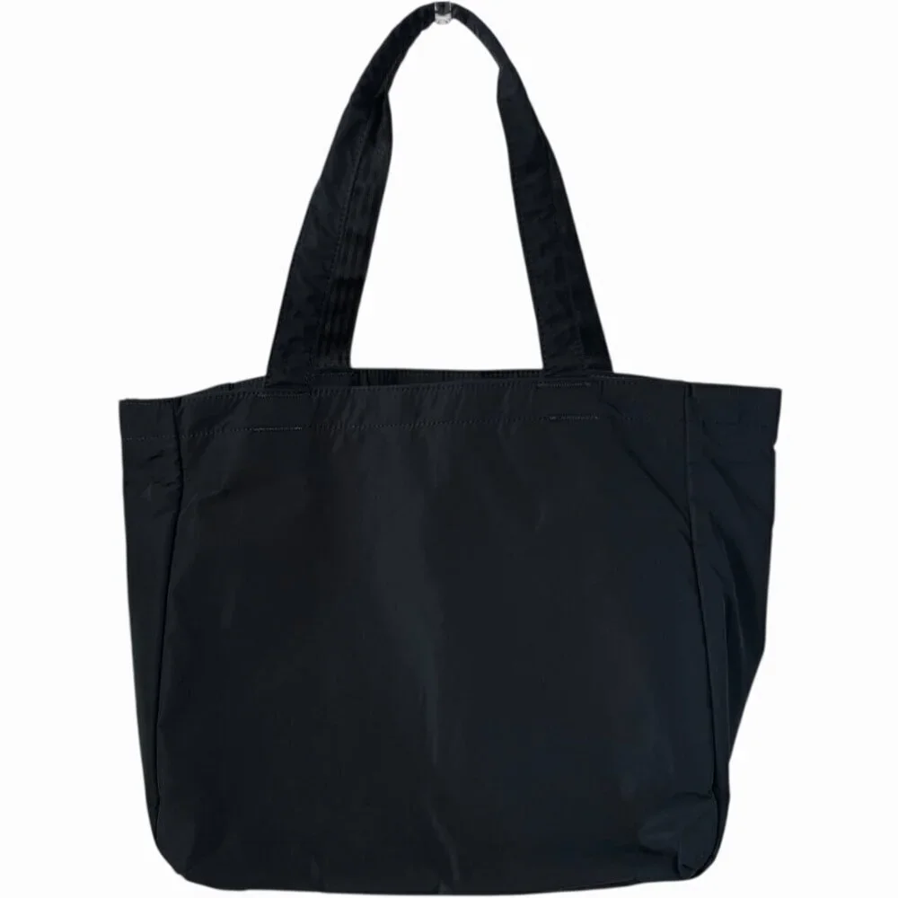 Athleta All About Tote Bag Black Nylon Lightweight Gym Travel Tote